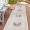 World Rug Gallery Transitional Bohemian Weather Resistant Indoor/Outdoor Runner Rug 2' x 7' Beige 4029BEIGE2X7 - alternate 1